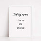 Kitchen Print | Today's Menu | Funny Print - Dinky Designs