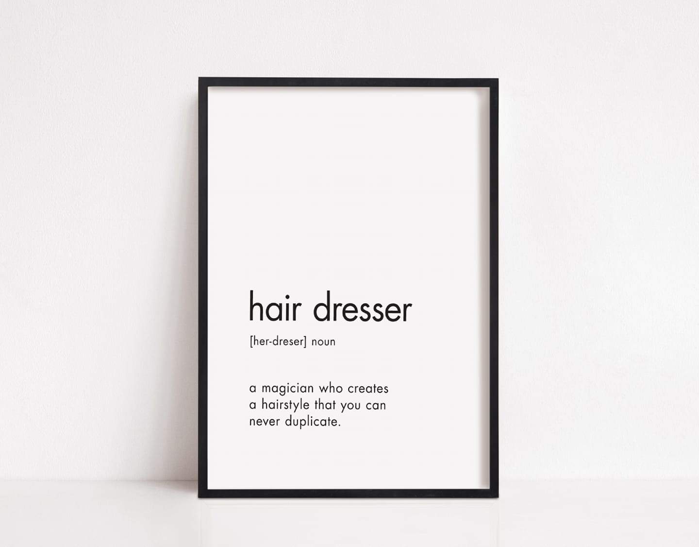 Salon Print | Hairdresser Noun | Hairdressing Print - Dinky Designs