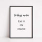 Kitchen Print | Today's Menu | Funny Print - Dinky Designs