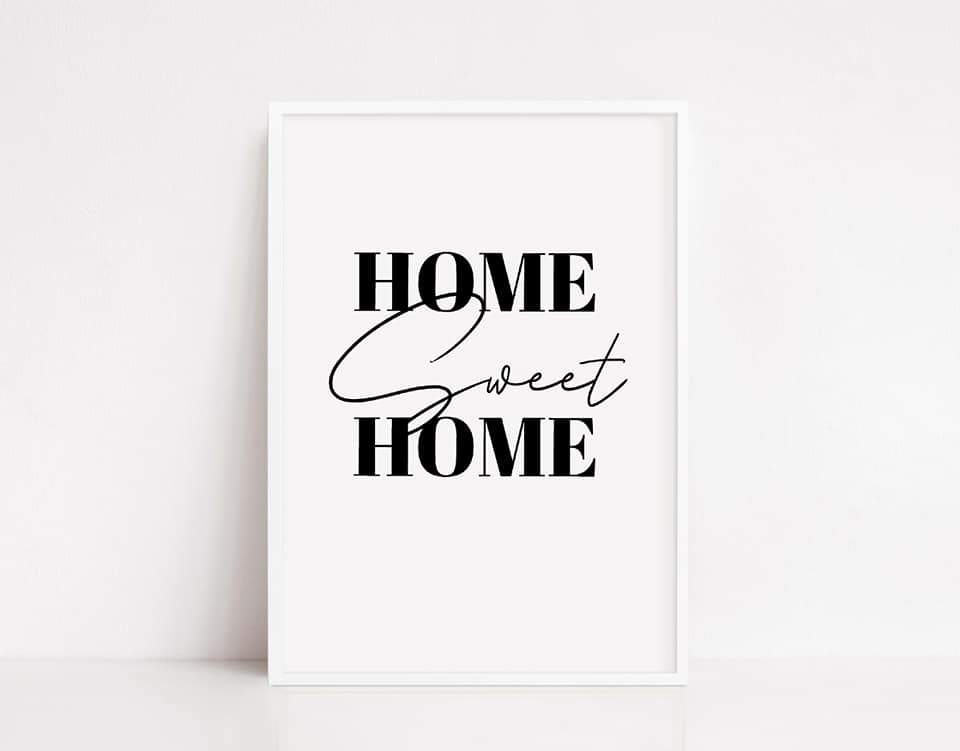 Home Print | Home Sweet Home | House Prints | Wall Art | Quote Print - Dinky Designs