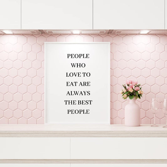 Kitchen Print | Love To Eat | Quote Print - Dinky Designs