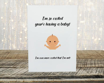 Baby Shower Card | So Excited You're Having A Baby | New Baby Card