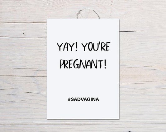 Baby Shower Card | YAY You're Pregnant | New Baby Card | Congratulations Baby Card - Dinky Designs