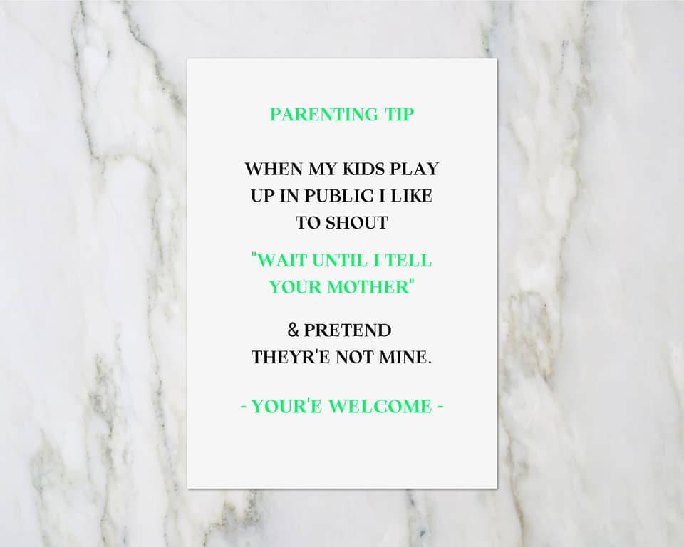 Baby Shower Card | Parenting Tip | New Baby Card | Funny Card - Dinky Designs