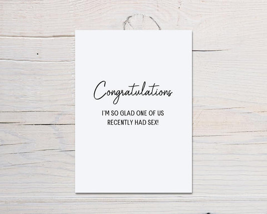 Baby Shower Card | Congratulations, I's So Glad One Of Us Card | New Baby Card