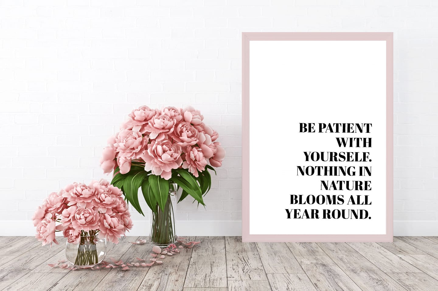 Quote Print | Be Patient With Yourself | Motivational Print - Dinky Designs