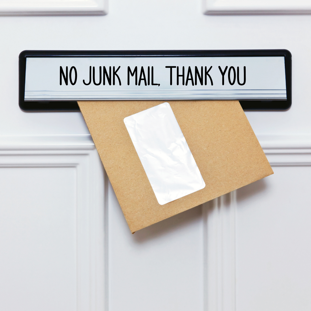Letterbox Sticker | No Junk Mail, Thank You | Vinyl Sticker | Sticker Decal