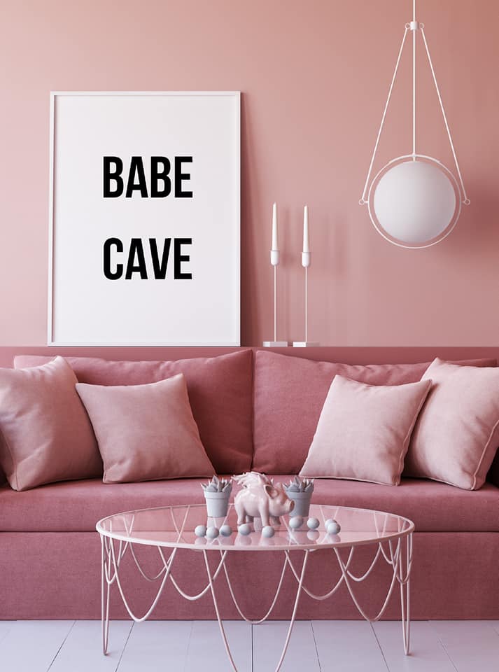 Quote Print | Babe Cave | Bedroom Print - Dinky Designs