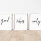 Quote Print | Good Vibes Only | Set Of 3 Prints - Dinky Designs