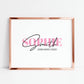 Personalised Name Print | Date Of Birth Print | Name Gift - Dinky Designs