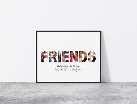Friendship Print | Personalised Friend Image Design | Friend Gift - Dinky Designs