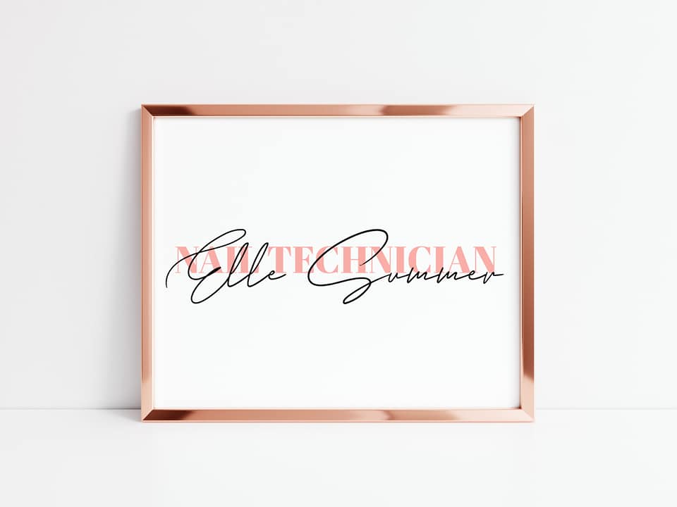 Personalised Salon Print | Job Role | Makeup Artist | Nail Technician | Hairdresser - Dinky Designs