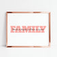 Family Print | Personalised Family Name Print | Family Gift