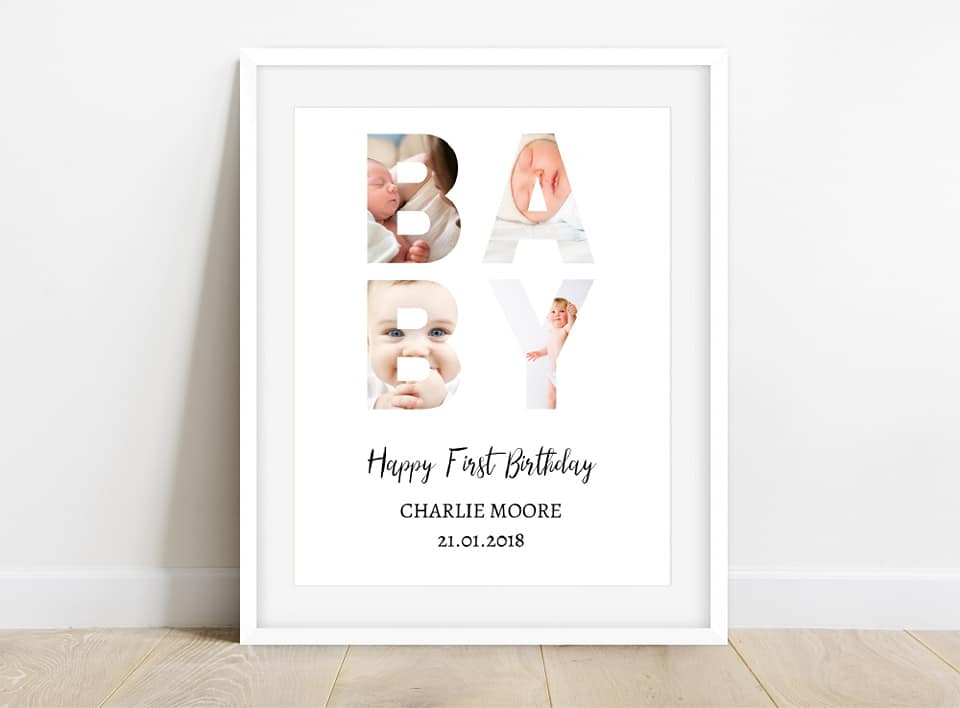 Nursery Print | Personalised First Birthday | Baby Print | Birthday Gift - Dinky Designs