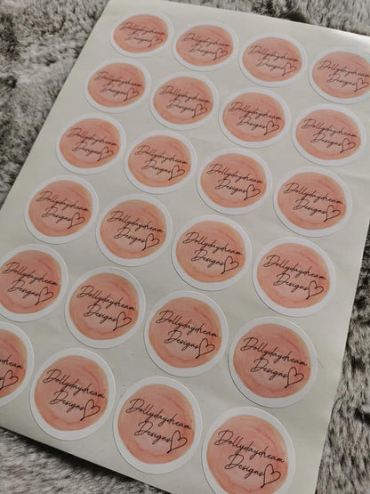 Logo Sticker Sheet 45mm | Business Stickers | Sticker Sheet | Stickers - Dinky Designs