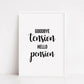 Quote Print | Goodbye Tension, Hello Pension | Positive Print - Dinky Designs
