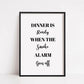 Kitchen Print | Dinner Is Ready When The Smoke Alarm Goes Off | Funny Kitchen Print - Dinky Designs