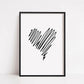 Heart Print (Design 2) | Image Print | Clipart Print - Dinky Designs