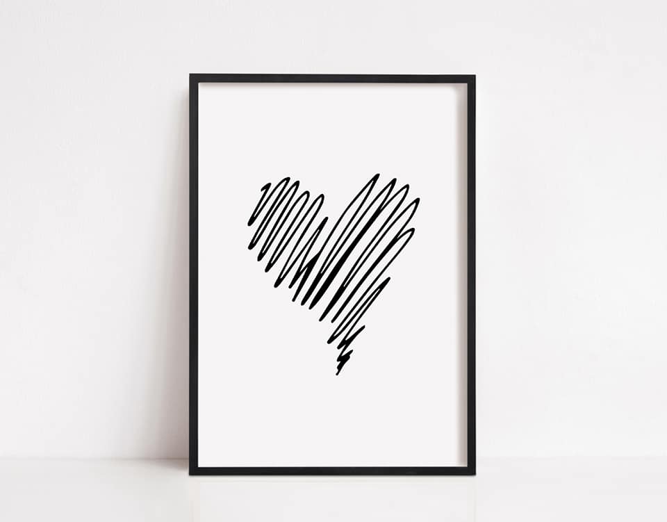 Heart Print (Design 2) | Image Print | Clipart Print