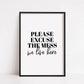 Home Prints | Please Excuse The Mess, We Live Here | Quote Print - Dinky Designs