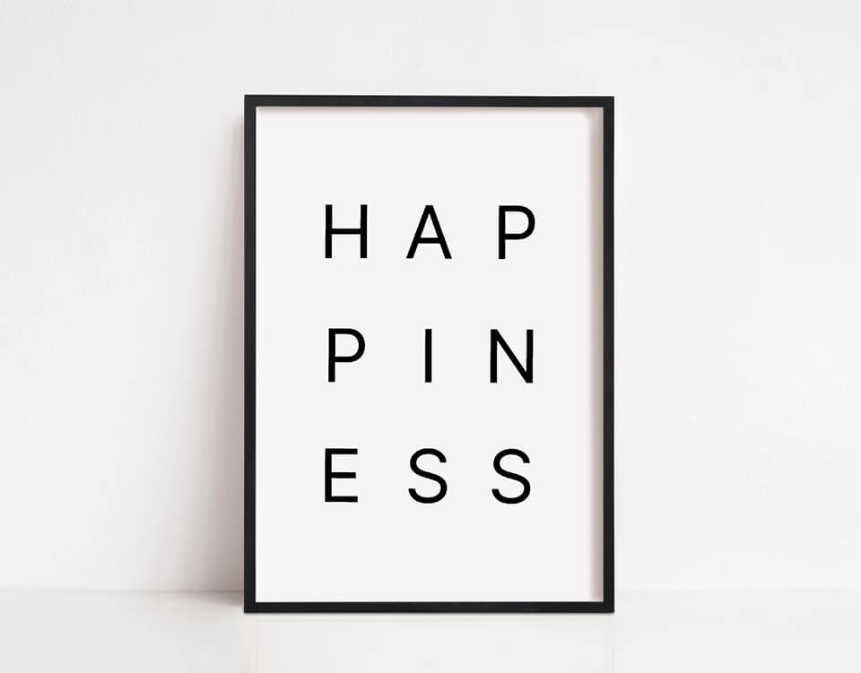 Quote Print | Happiness | Motivational Print | Positive Print