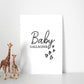 Nursery Print | Personalised Baby Name | New Baby Gift - Dinky Designs