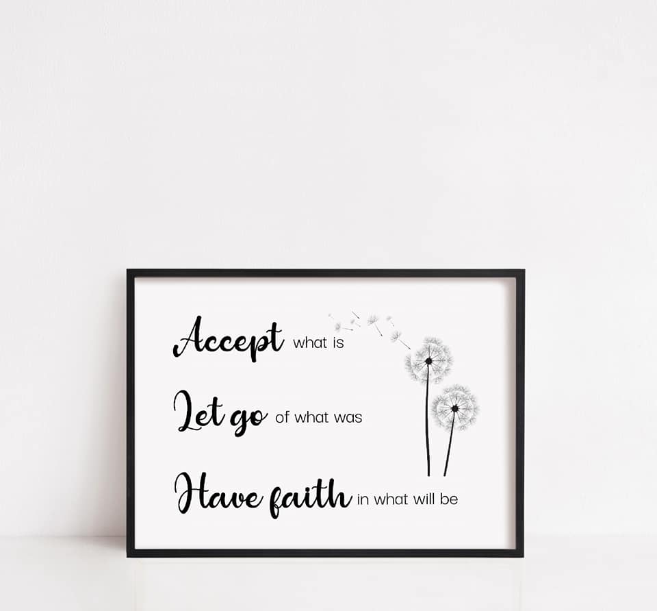 Quote Print | Accept, Let Go, Have Faith Print | Motivational Print