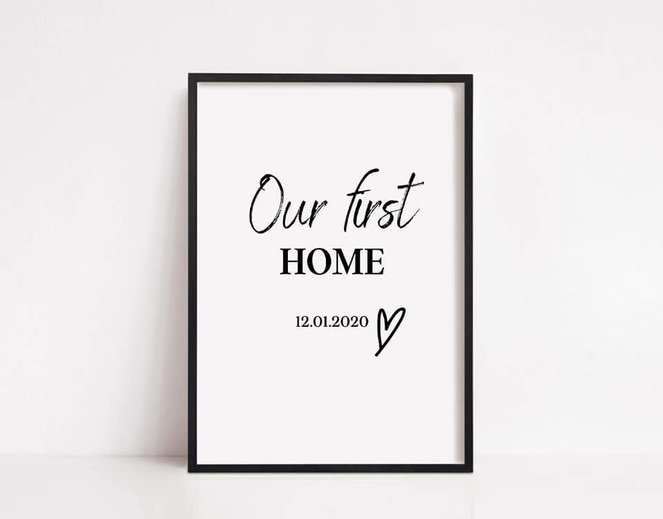 Home Print | Our First Home | Personalised Print - Dinky Designs
