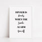 Kitchen Print | Dinner Is Ready When The Smoke Alarm Goes Off | Funny Kitchen Print - Dinky Designs