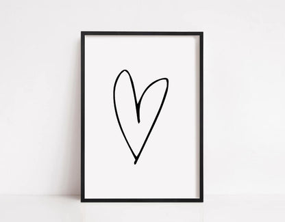 Heart Print (Design 4) | Image Print | Clipart Print - Dinky Designs