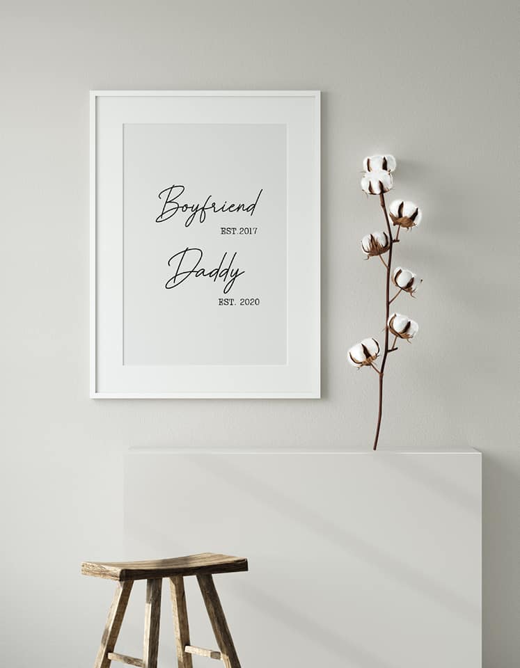 Family Print | Personalised Boyfriend/Daddy | Daddy Gift - Dinky Designs