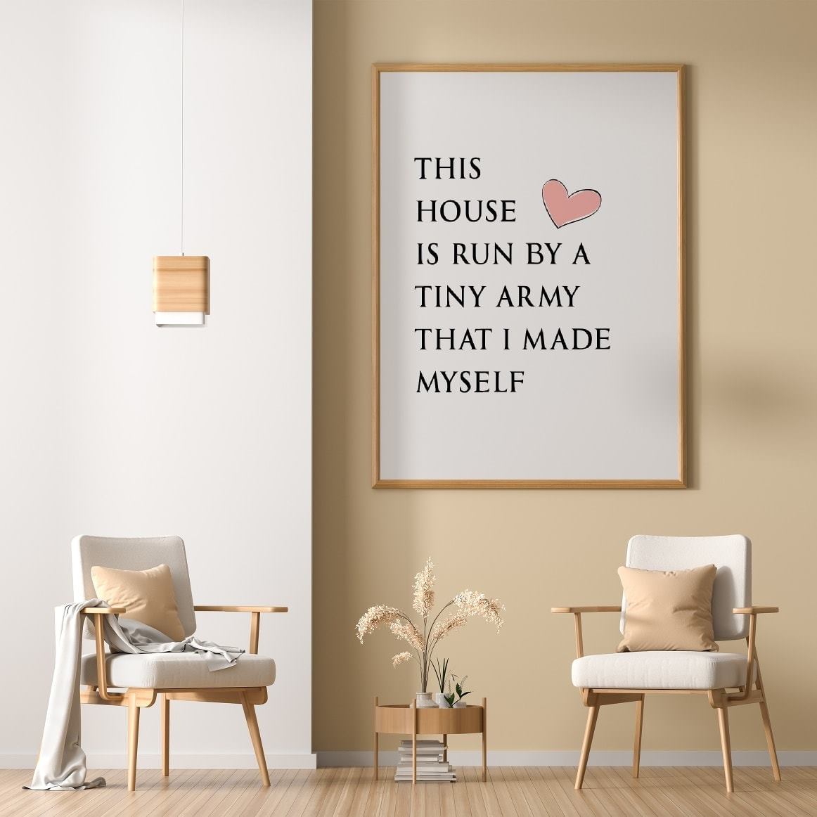 Family Print | Run By A Tiny Army | Quote Print | House Print - Dinky Designs