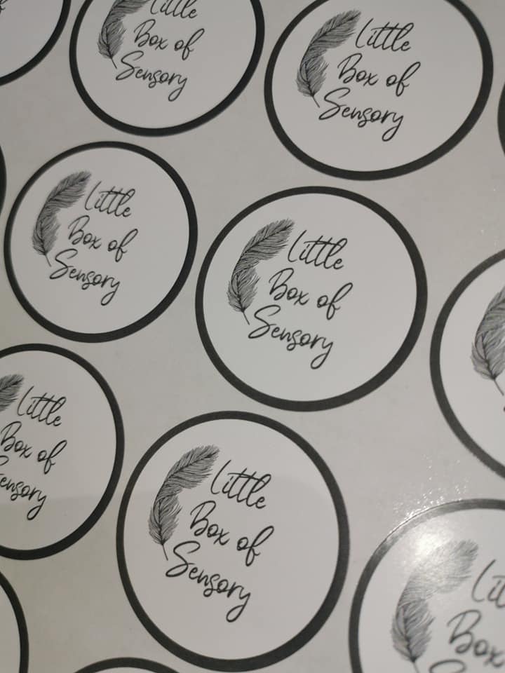 Logo Sticker Sheet 45mm | Business Stickers | Sticker Sheet | Stickers - Dinky Designs