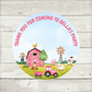 Farm Animal Party Stickers | Circle Stickers | Sticker Sheet | Party Stickers