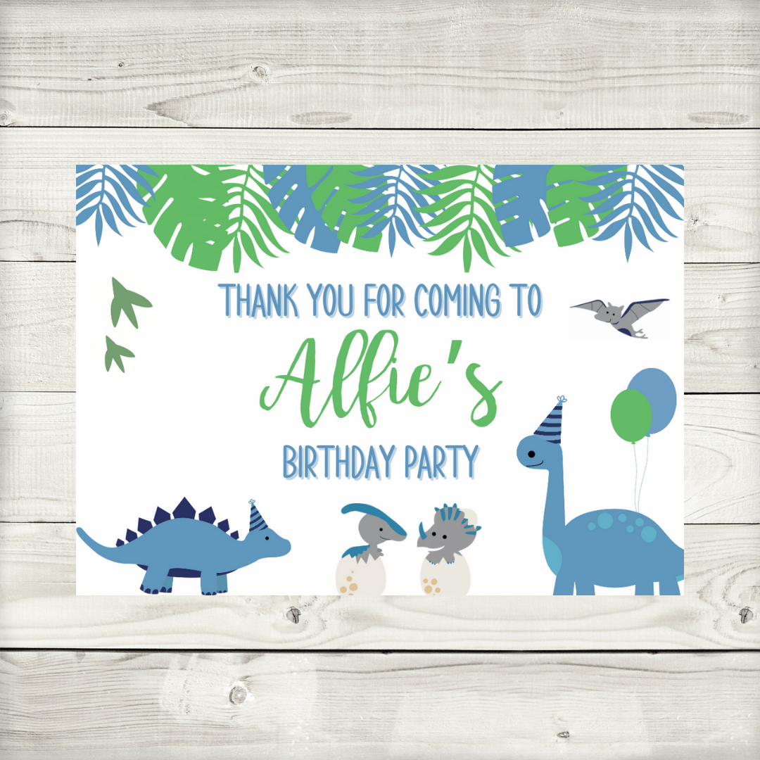 Rectangle Stickers | Party Stickers | Dinosaur Birthday Party Stickers | Party Bag Stickers