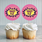 Superhero Theme Cupcake Toppers | Superhero Supergirl Theme Birthday | Party Decorations