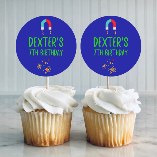 Science Cupcake Toppers | Birthday Cupcake Toppers | Science Party Decorations
