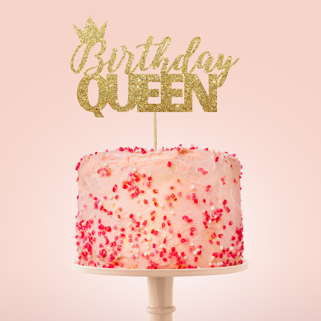 Cake Topper | Birthday Queen Cake Topper | Party Supplies