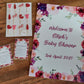 Personalised Floral Pink & Purple Welcome Board Sign | Birthday Board | Christening Board | Baby Shower Board | Party Sign | A4, A3, A2