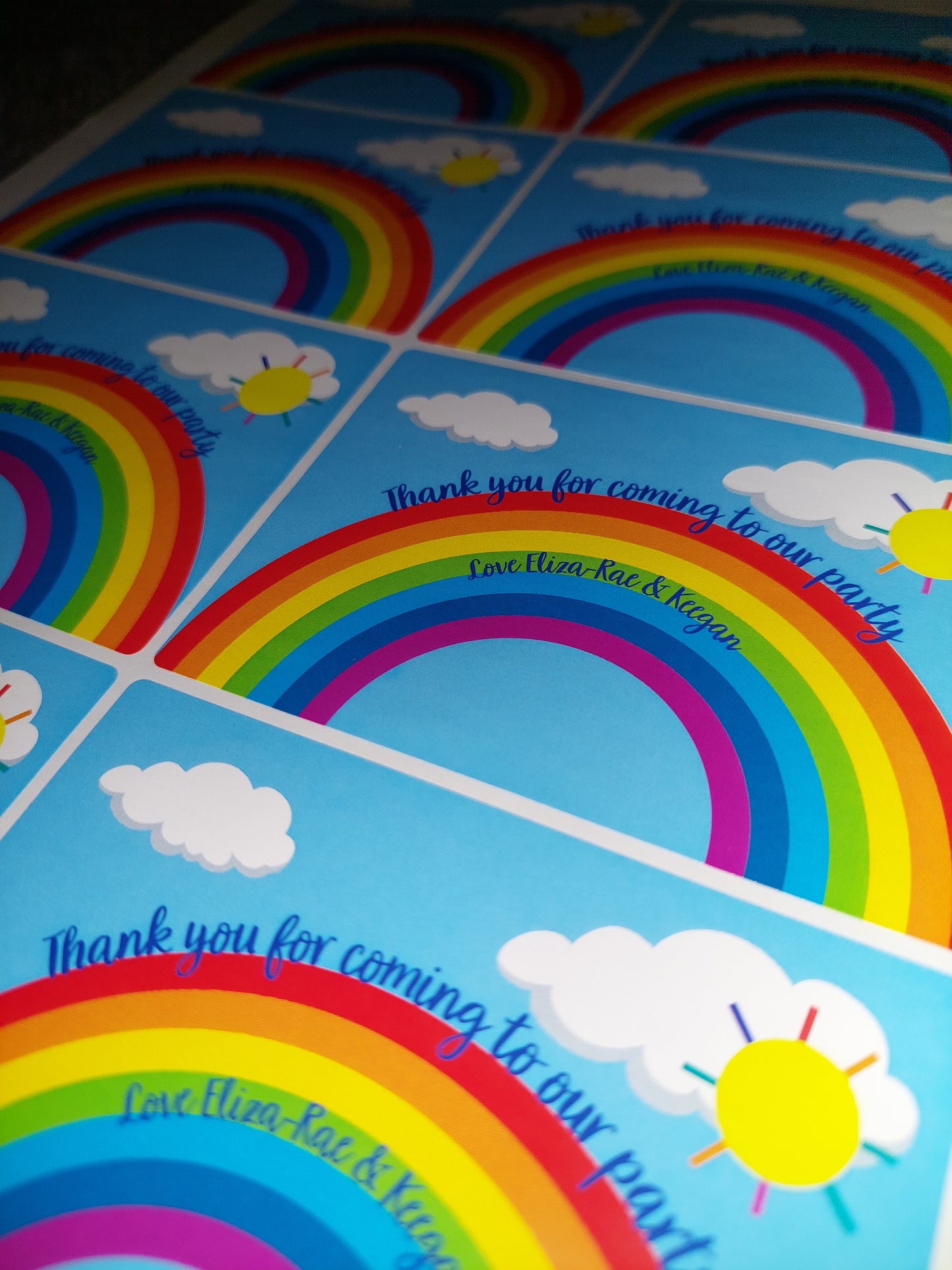 Rectangle Stickers | Party Stickers | Rainbow Party Stickers | Party Bag Stickers