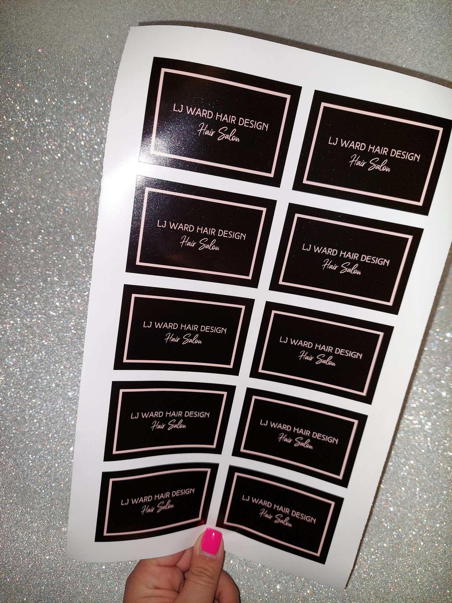Waterproof Stickers | Rectangle Stickers | Logo Mug Stickers | Salon Stickers | Business Stickers