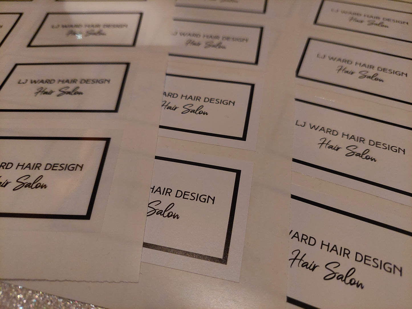 Waterproof Stickers | Rectangle Stickers | Logo Mug Stickers | Salon Stickers | Business Stickers