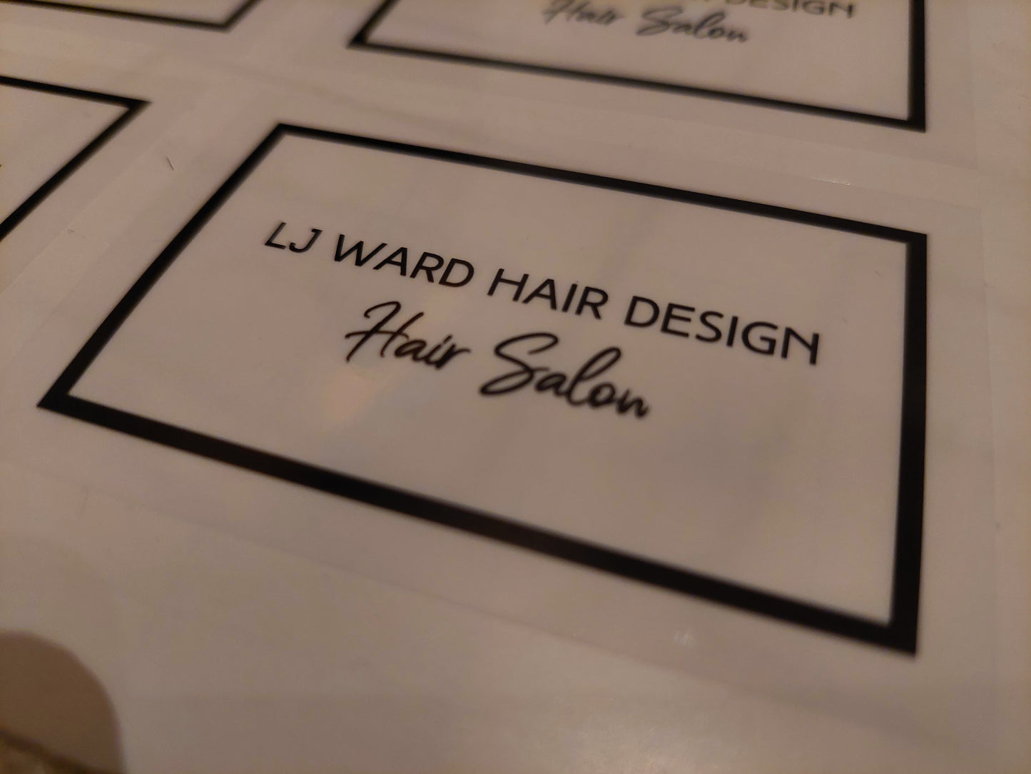 Waterproof Stickers | Rectangle Stickers | Logo Mug Stickers | Salon Stickers | Business Stickers