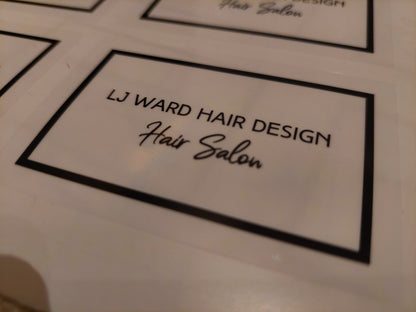 Waterproof Stickers | Rectangle Stickers | Logo Mug Stickers | Salon Stickers | Business Stickers