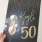 Black & Gold Welcome Board Sign | Personalised Birthday Board | Birthday Party Sign | A4, A3, A2