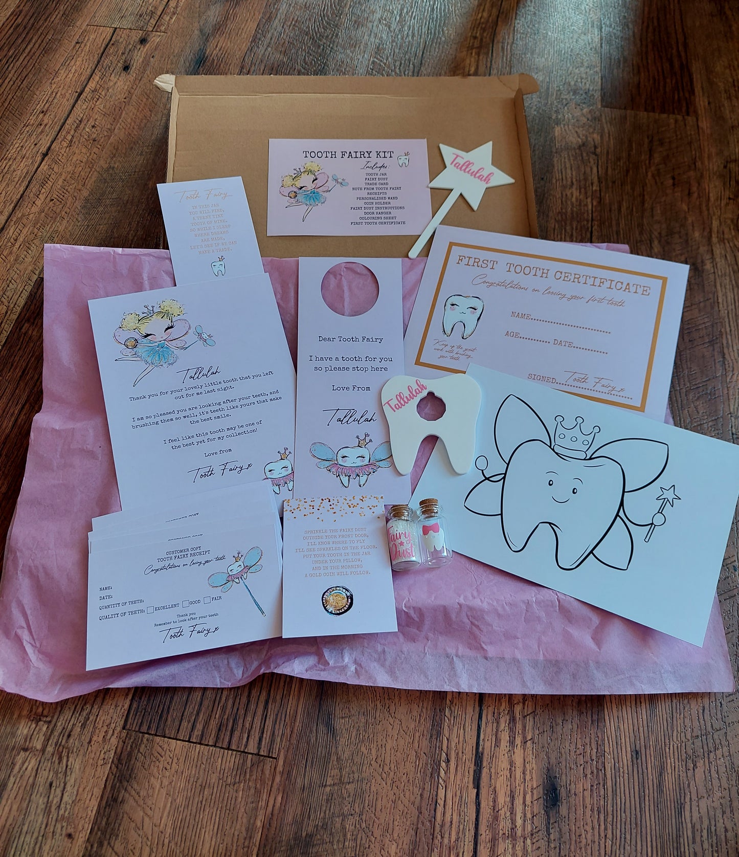 Tooth Fairy Kit | Tooth Fairy Letterbox Gift | Girls Tooth Fairy Set