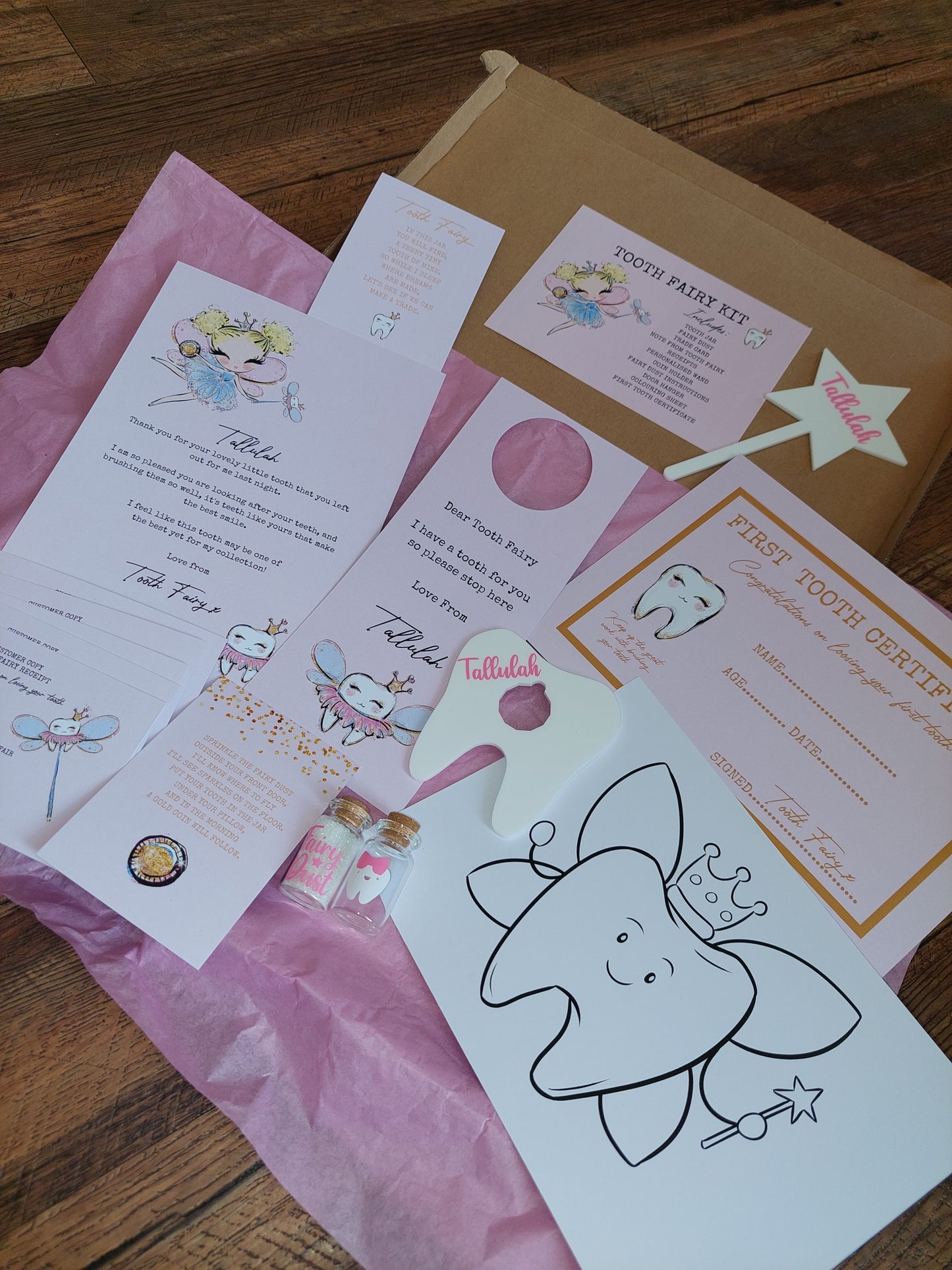 Tooth Fairy Kit | Tooth Fairy Letterbox Gift | Girls Tooth Fairy Set