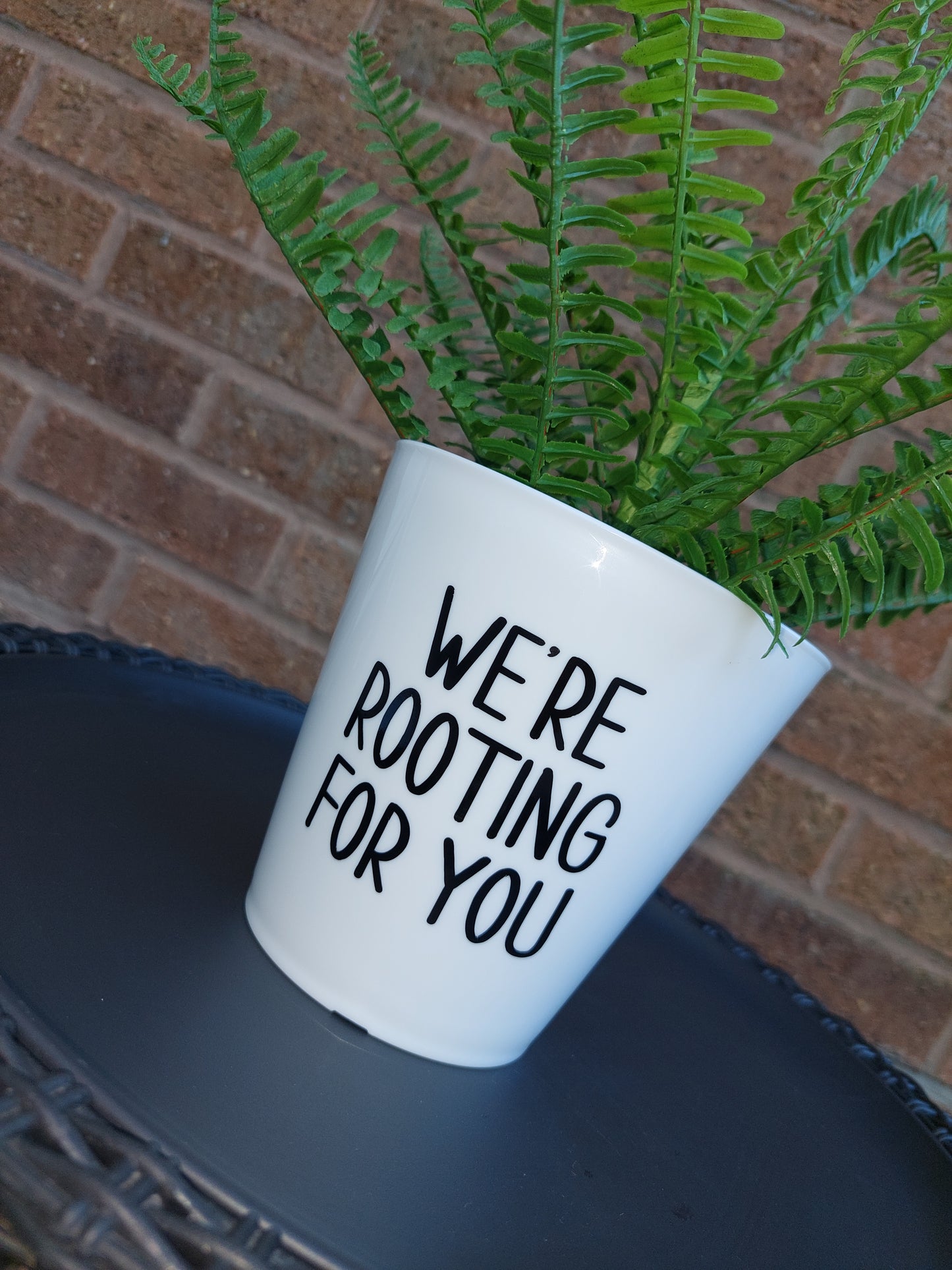 Plant Pot Sticker | We're Rooting For You | Funny Gift Idea | Sticker Decal