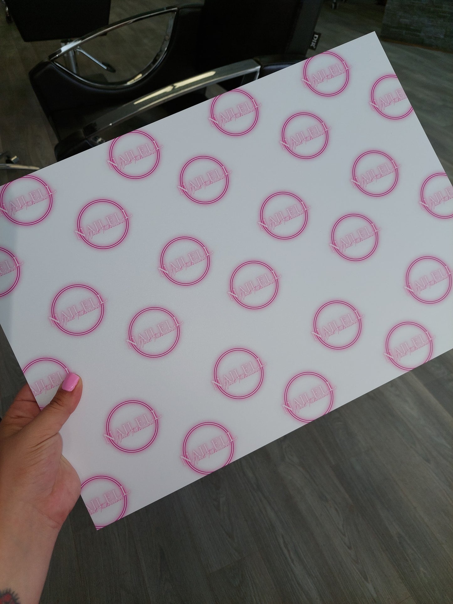 Salon Logo Board Sign | Salon Logo Board Backdrop | Nail Business Supplies