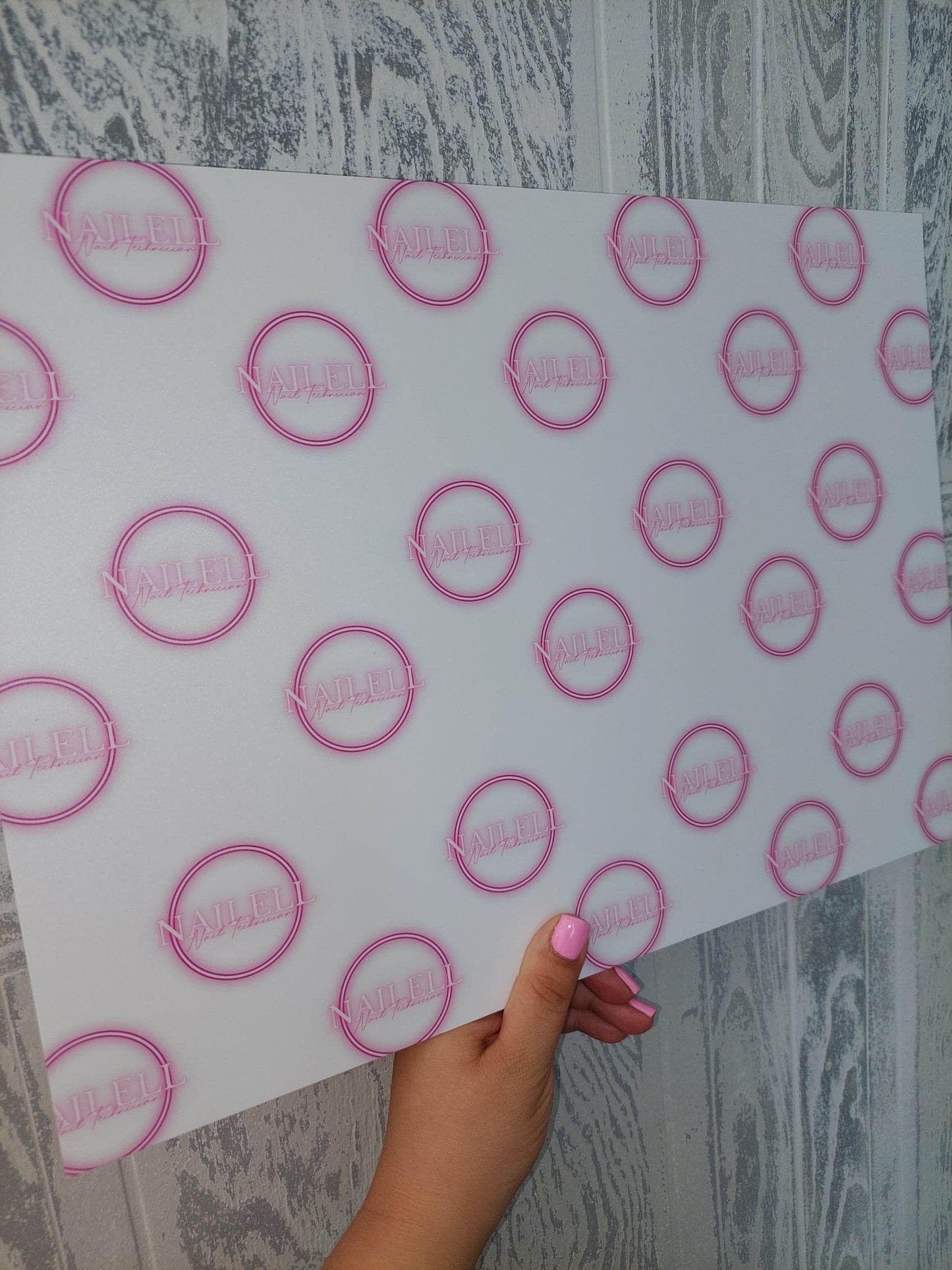 Salon Logo Board Sign | Salon Logo Board Backdrop | Nail Business Supplies